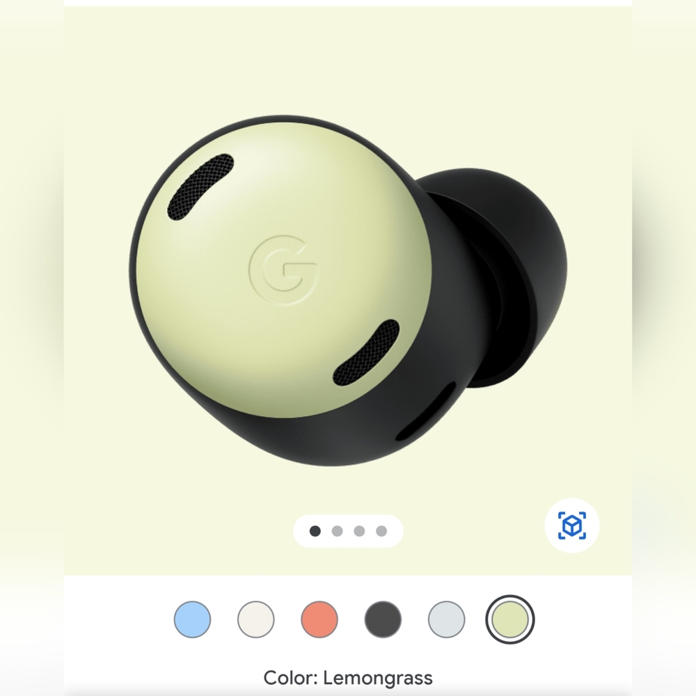 Pixel Buds Pro with Case and Tips in Lemongrass color
